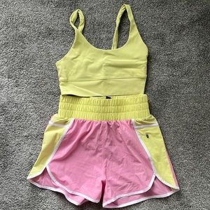 Beach Riot Active Set - size medium- low key cliff shorts and top